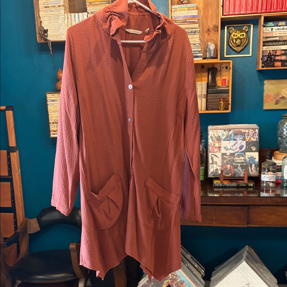 Soft Surroundings Rust Buttoned Top